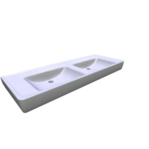 Kihagyhatatlan ajánlat Laufen Pro A 130x48 cm dupla mosdó csaplyuk nélkül H8149670001091 (8.1496.7.000.109.1)Laufen