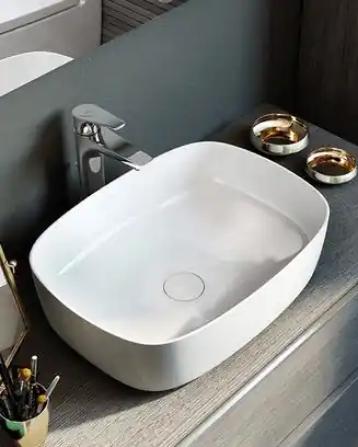 Olcsó Roca Inspira SOFT 50x37 cm pultra ültethető FINECERAMIC mosdó fehér A327500000Roca