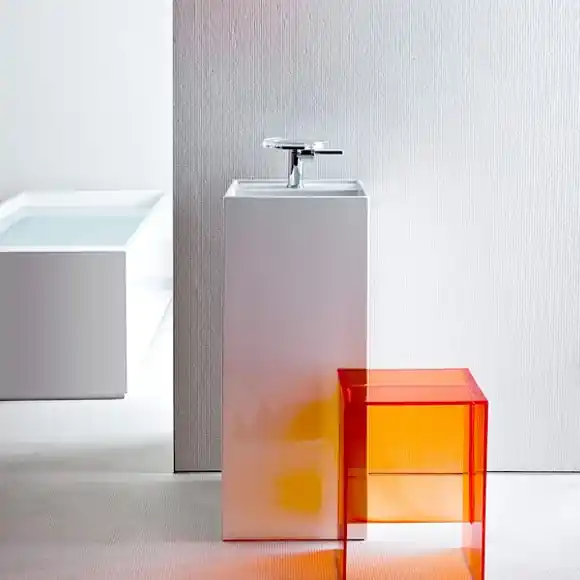 Expressz kézbesítés Laufen KARTELL BY LAUFEN 37,5x43,5 cm szabadon álló mosdó három csaplyukkal H8113310001581 (8.1133.1.000.158.1)Laufen