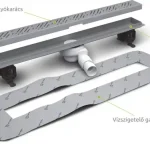 Szuper ajánlat Radaway rozsdamenetes zuhanyfolyóka 95 cm, burkolható ráccsal 5L095A+5R095BRadaway