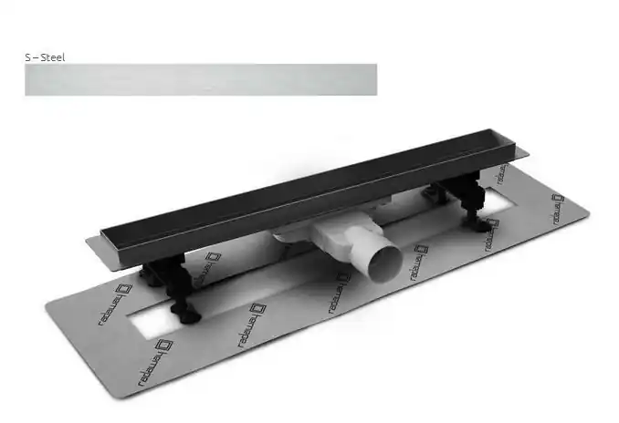 Radaway SLIM 55 cm-es rozsdamentes zuhanyfolyóka Steel ráccsal 5L055S + 5R055SSRadaway Árengedmény