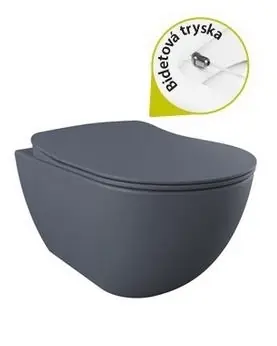 Olcsóbb Creavit BIDÉ 2in1 fali wc bidével matt szürke- FE320.SCreavit