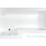 M-Acryl Linea 160x70/85 cm-es aszimmetrikus kád kádlábbal, balos 12142M-Acryl Rendeld meg most