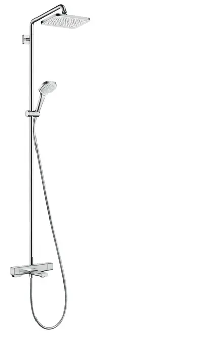Biztonságos vásárlás Hansgrohe Croma E Showerpipe 280 1jet termosztátos kádtöltős zuhanyrendszer 27687000Hansgrohe