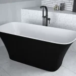 Akciós ár Besco Assos Black & White 160x70 cm szabadonálló kádBesco