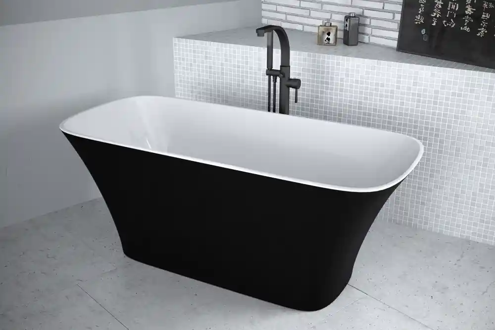 Akciós ár Besco Assos Black & White 160x70 cm szabadonálló kádBesco