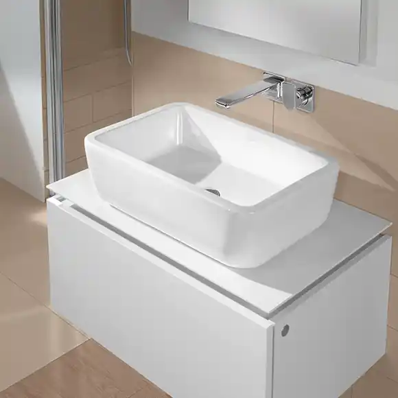 Rendeld meg most Villeroy and Boch Architectura 60x40 cm ráültethető mosdó, túlfolyóval CeramicPlus felülettel 412760R1 (4127 60 R1)Villeroy & Boch