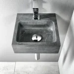 Sapho BLOK kőmosdó, 30x10x30cm, fekete antracit 2401-29Sapho Biztonságos fizetés
