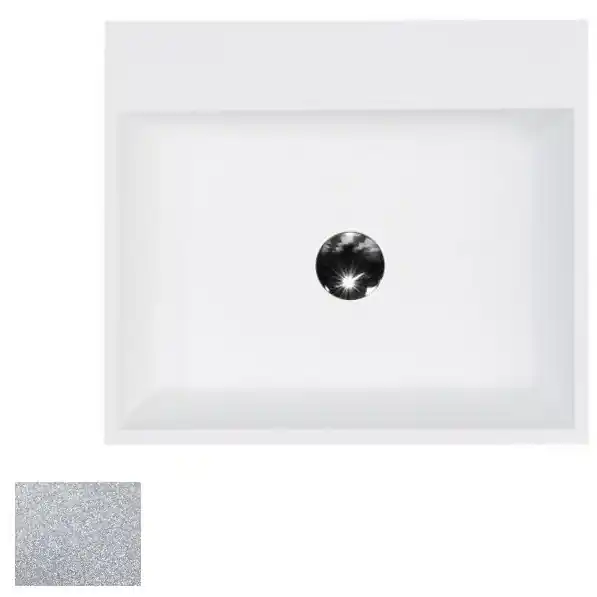 Vedd meg online Besco Vera Glam 40x50x15 cm pultra építhető mosdó, ezüst UMD-V-NBSBesco