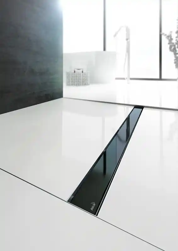 ALCA (Alcaplast) GLASS GL1204-550 Rács a zuhanyfolyókához, üveg-feketeAlcaplast Vásárlói kedvenc