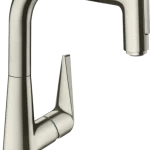Outlet Hansgrohe Talis Select M5117-H220 egykaros konyhai csaptelep kihúzható kifolyóval, rozsdamentes acél 73868800Hansgrohe