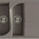 Elleci Ego 475 egy medence gyümölcsmosóval, csepegtetővel gránit mosogató, M73 Titanium LME47573Elleci Expressz kézbesítés