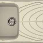 Exkluzív ajánlat Elleci Master 300 egy medence csepegtetővel gránit mosogató, G62 Bianco Antico LGM30062Elleci