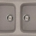 Csak ma Elleci Master 350 két medencés gránit mosogató, G55 Grigio Pietra LGM35055Elleci