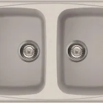 Prémium Elleci Master 350 két medencés gránit mosogató, Bianco Pietra LGM35052Elleci