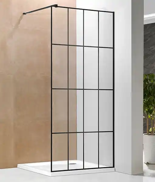 Alacsony ár N-Smart FRIDA black Walk-In zuhanyfal 110 cm NWWI-FRB110N-smart