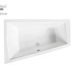 Besco INTIMA DUO SLIM 170x125 cm balos aszimmetrikus kád, fehér WAID-170-SLBesco Gyors szállítás
