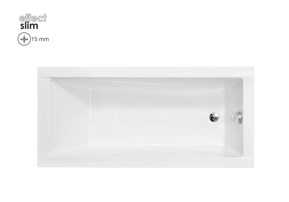 Besco MODERN SLIM 150x70 cm egyenes kád, fehér WAM-150-SLBesco Vásárlói kedvenc