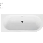Besco AVITA SLIM 170x75 cm balos aszimmetrikus kád, fehér WAV-170-NLSBesco Árcsökkenés