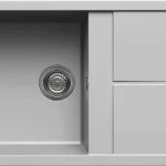Legnépszerűbb Elleci Unico 300 egy medence csepegtetővel gránit mosogató, M79 Aluminum LMU30079Elleci