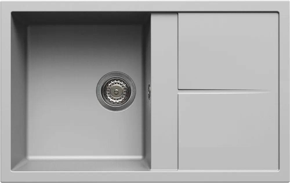Legnépszerűbb Elleci Unico 300 egy medence csepegtetővel gránit mosogató, M79 Aluminum LMU30079Elleci