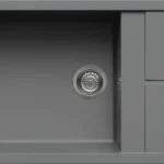 Olcsó Elleci Unico 310 egy medence csepegtetővel gránit mosogató M73 Titanium LMU31073Elleci