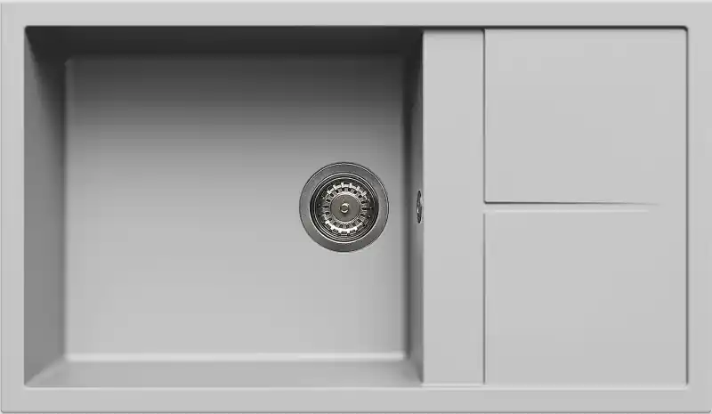 Elleci Unico 410 egy medence csepegtetővel gránit mosogató, M79 Aluminum LMU41079Elleci Szezonális akció