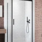 Legjobb ár Radaway Idea Black KDJ 110 J szögletes fekete zuhanykabin ajtó 387041-54-01RRadaway
