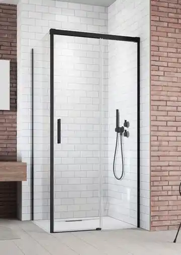 Legjobb ár Radaway Idea Black KDJ 110 J szögletes fekete zuhanykabin ajtó 387041-54-01RRadaway