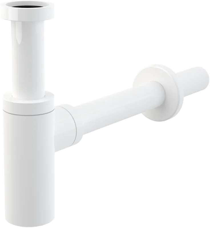 Népszerű ALCA (Alcaplast) A400B DESIGN mosdószifon, DN32 fém, kerek, fehérAlcaplast