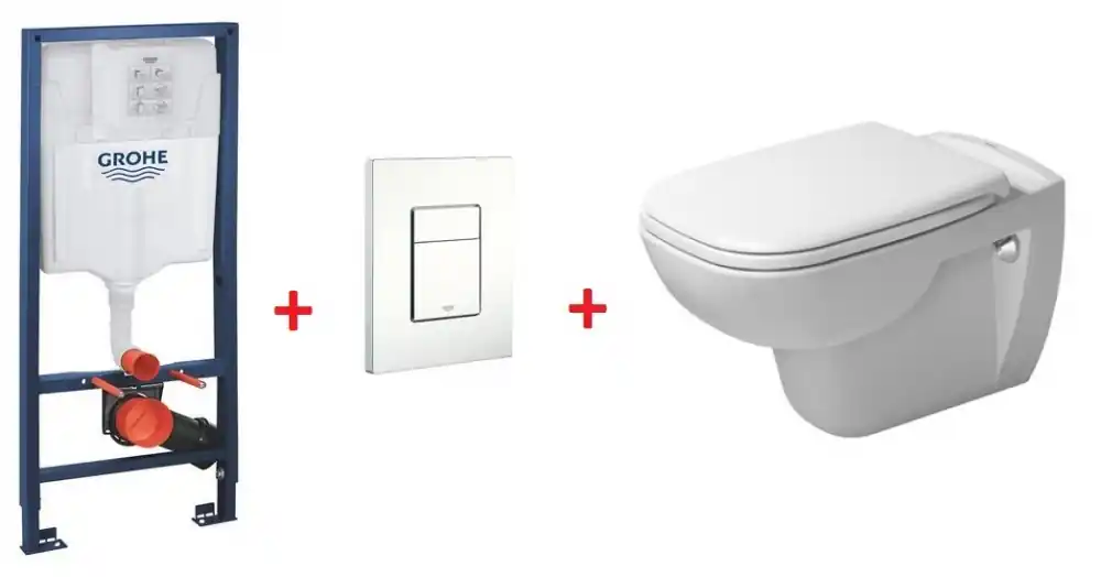 Biztonságos fizetés Grohe Rapid SL falsík alatti wc tartály komplett szett SZP-GR57 (38528001, 38732SH0, Duravit-25700900002, Duravit-0067310000)Grohe