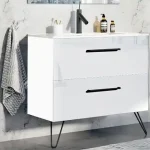 AREZZO design Carmel 90 cm-es alsószekrény 2 fiókkal magasfényű fehér AR-167221Arezzo Design Exkluzív ajánlat