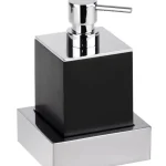 Sapho BEMETA GAMMA fali szappanadagoló, 115x115x95mm, 200ml, króm/fekete 145409012Bemeta Újdonság
