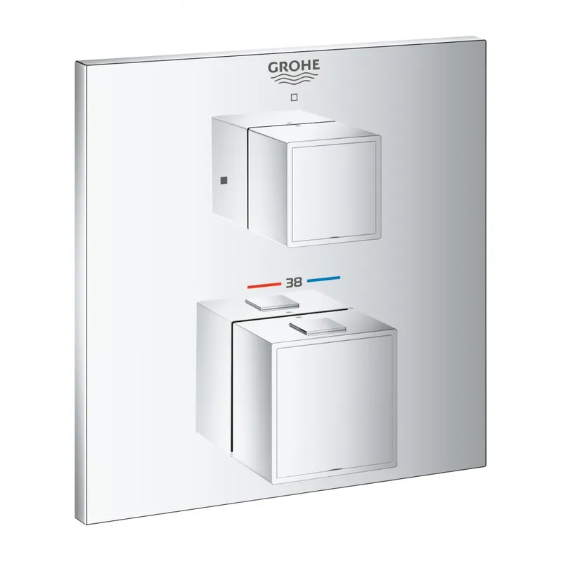 Népszerű Grohe Grohtherm Cube Termosztátos keverő 1 kimenethez elzáró szeleppel 24153000Grohe