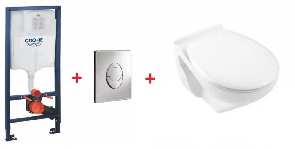 Grohe Rapid SL falsík alatti wc tartály komplett szett SZP-GR40 (38528001, 38505000, Alföldi-7047R001, Alföldi-8780S5019)Grohe Szuper ajánlat