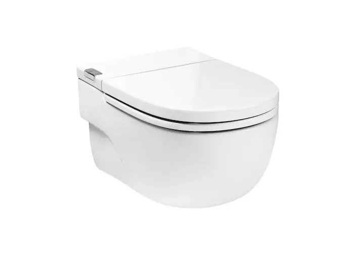 Outlet Roca In-tank Meridian fali WC-csésze integrált tartállyal, ülőkével, L szerelőkerettel A893301000Roca