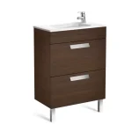 Outlet Roca Debba Unik Compact 600 alsószekrény két fiókkal és mosdóval, wenge A855905154Roca