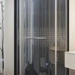 Expressz szállítás Sanimix negyedköríves, keret nélküli nyílóajtós zuhanykabin, mintás üveg 80x80x195 cm 22.1533TN-80/3Sanimix