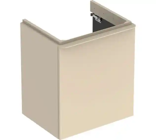 Geberit Smyle Square alsó szekrény mosdóhoz, egy ajtóval, jobbra nyíló, 53.6x61.7x43.3cm, magasfényű lakkozott homokszürke 500.365.JL.1Geberit Újdonság