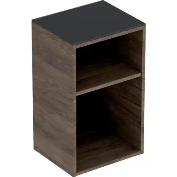 Geberit Smyle Square oldalszekrény nyitott, 36x60x29.9cm, melaminos faszerkezet feketedió hickory 500.358.JR.1Geberit Kiárusítás