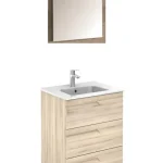 Legkelendőbb Royo Bannio Vitale 60 fürdőszobabútor szett, Kyra mosdóval, nature beige 72985-KRoyo Bannio
