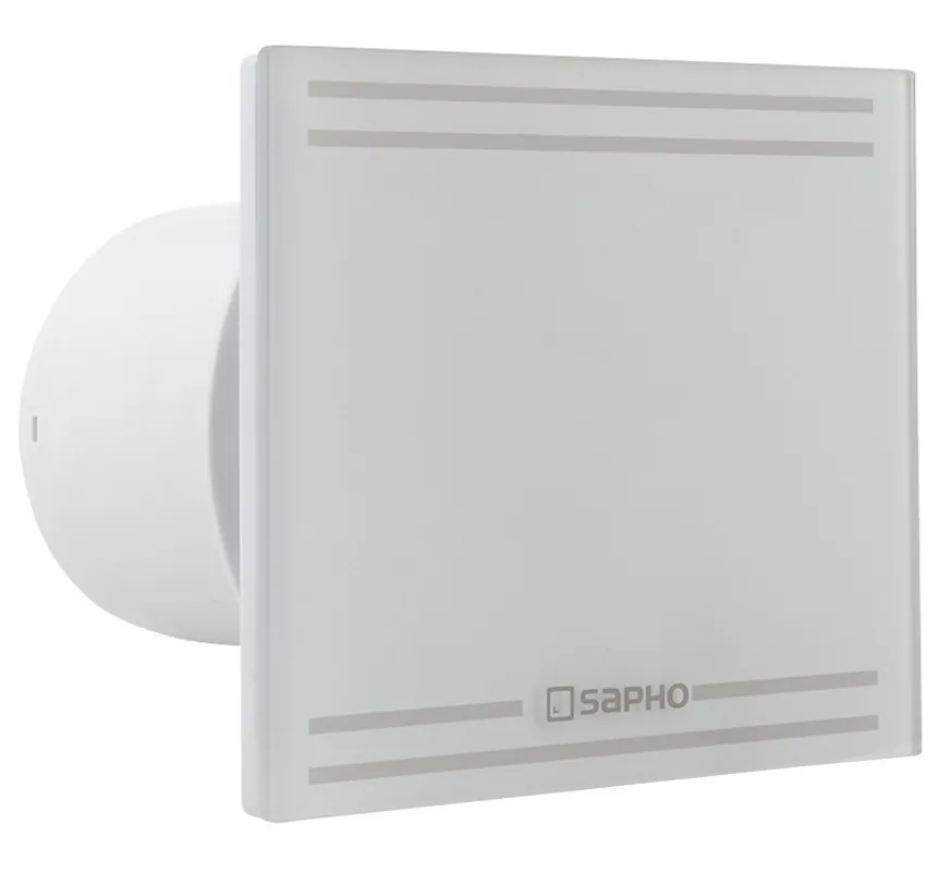 Bestseller Sapho GLASS ventilátor időzítővel, 8W, 100mm, fehér GS102 (K)Sapho