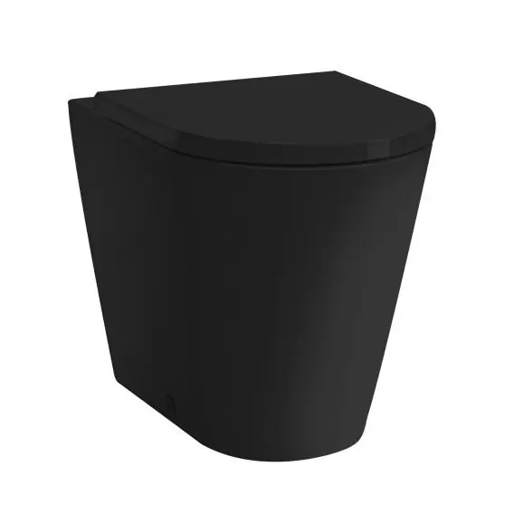 Végkiárusítás Laufen KARTELL BY LAUFEN perem nélküli álló wc, matt fekete H8233377160001Laufen