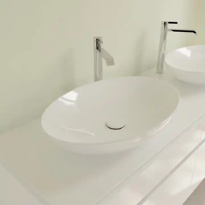 Villeroy and Boch Loop & Friends Surface 62x42 cm ráültethető mosdó Stone White CeramicPlus felülettel 4A4800RWVilleroy & Boch Legnépszerűbb