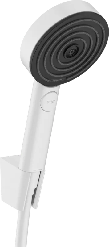 Outlet Hansgrohe Pulsify Select zuhanytartó szett 105, 3 jet, Relaxation, 160 cm-es zuhanytömlővel, matt fehér 24303700Hansgrohe