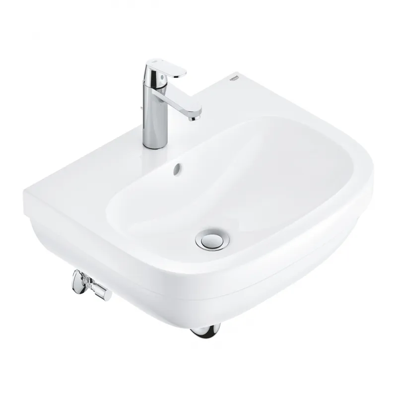 Vedd meg online Grohe Euro Ceramic mosdó 60 + Eurosmart Cosmopolitan egykaros mosdócsaptelep, kiegészítők szett 39642000 (K)Grohe