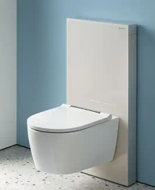 Kiárusítás Geberit Monolith 101 szanitermodul fali WC-hez, homokszürke üveg/alumínium 131.021.JL.5Geberit