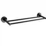 Bestseller Roltechnik Uno dupla törölköző tartó 60 cm, matt fekete 126255Roltechnik
