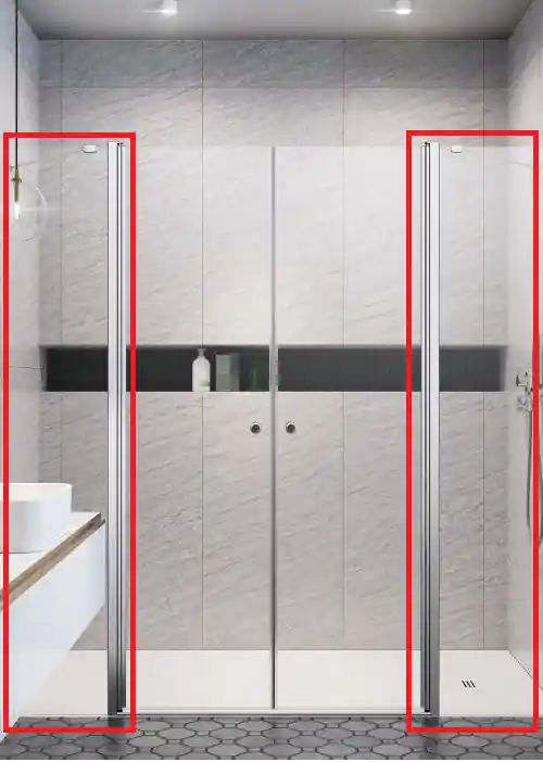 Árengedmény Radaway Eos DWD II 830 (kétrészes fixfal - NEM komplett termék) zuhanyajtó 13799830-01-01Radaway