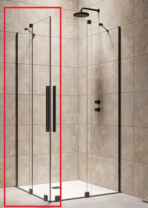 Kedvezményes ár Radaway Furo Black KDD 120 B zuhanykabin (egy ajtó), balos 10105120-54-01LRadaway
